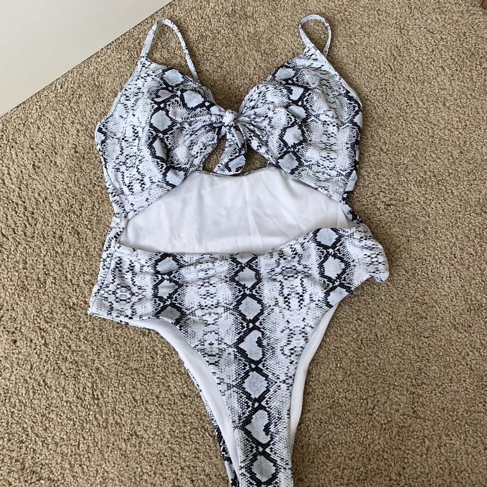 Cut Out Swim with Tie Front